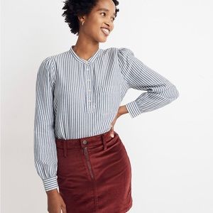 Madewell Puff-Sleeve Popover Shirt